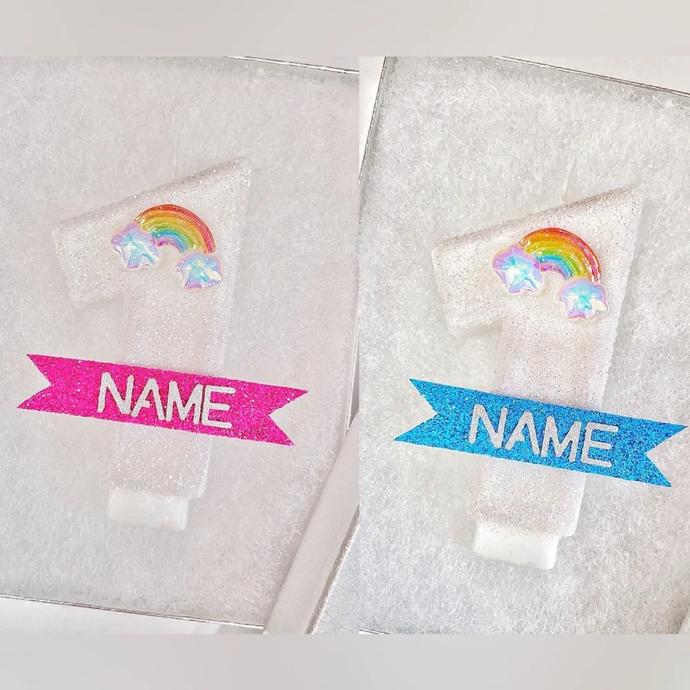 New!Personalized Name Candle Number Customized Birthday Candle Cake Topper Gifts